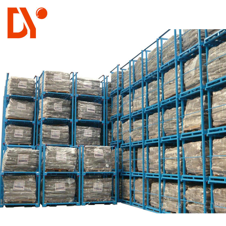 Anti Corrosion Stackable Pallet Racks Blue Color With Storage