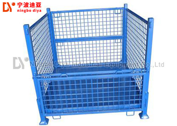 Heavy Duty Metal Stackable Pallet Bo Foldable Storage Cage