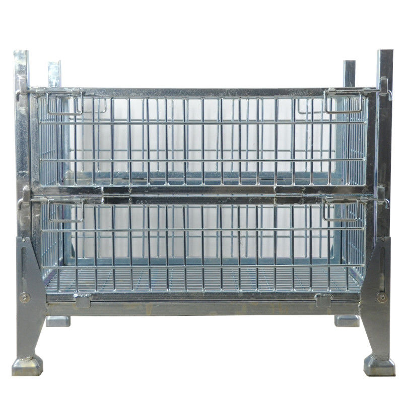 Portable Logistics Stackable Steel Pallets Bin Container For Industry