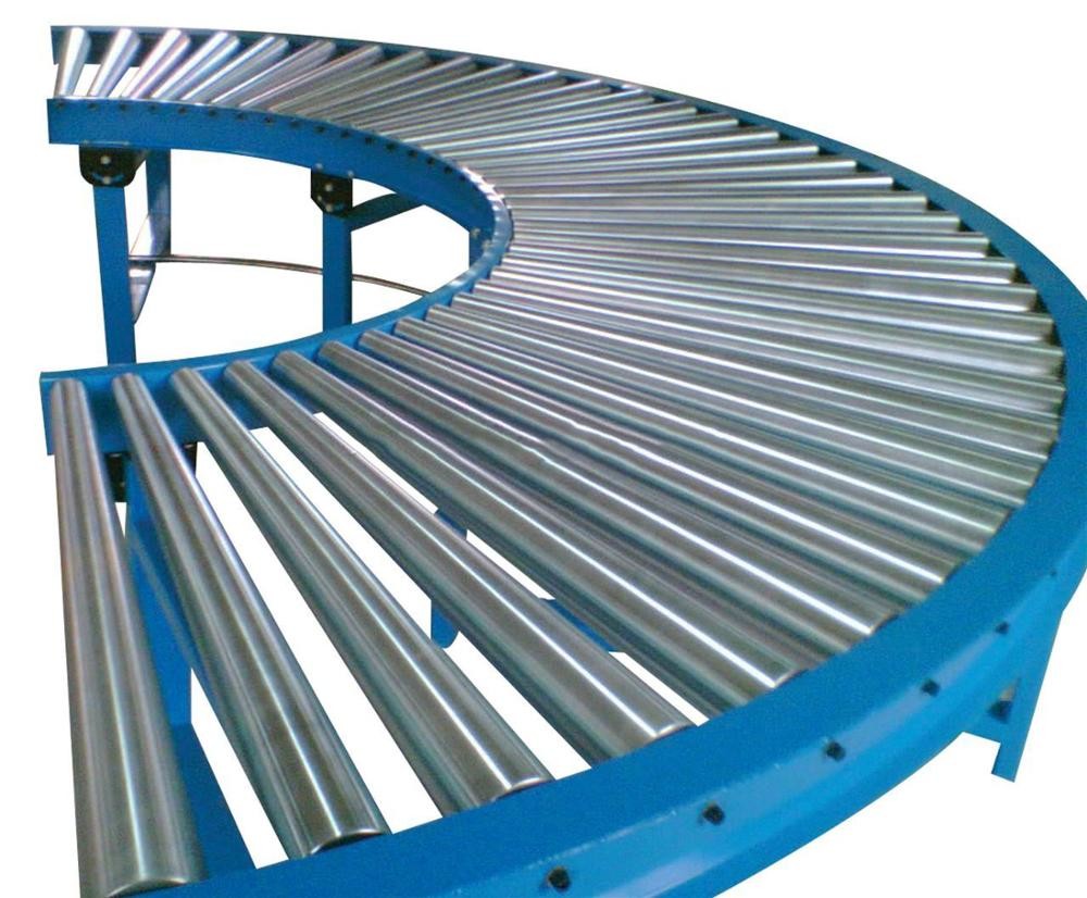 90 And 180 Degree Gravity Skate Wheel Conveyor Flexible