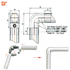 DYJ28-B15 Sandblasting Metal Pipe Connectors / Aluminium Alloy ADC12 Pipe Rack Joint