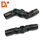Anti Corrossion Lean Tube Connector Iron Metal Black Color Four Phase Style