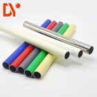 Multi Color Plastic Coated Steel Tube Glossy Surface Round Shape For Decoration