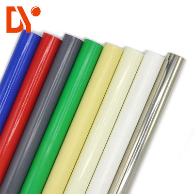 Multi Color Plastic Coated Steel Tube Glossy Surface Round Shape For Decoration