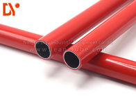 PE Surface Plastic Coated Steel Tube Recycling Red Color 4 Meter Length