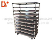 Recycling Tote Cart Turnover Trolley Cold Welded Glossy Surface For Workshop