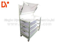 Lean Pipe Tote Cart Turnover Trolley Recyclable For Automobile Parts