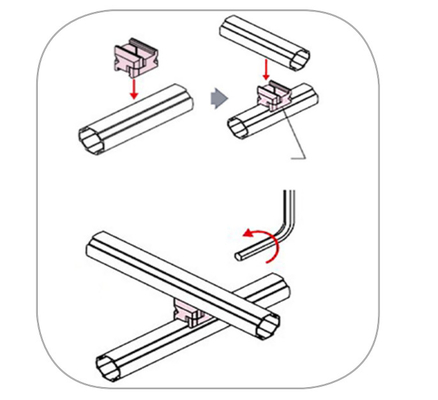 Factory Wholesale Alloy Aluminum lean tube Joint