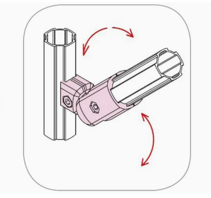 Free Aluminum Pipe Connector with Screw for Roller Track System