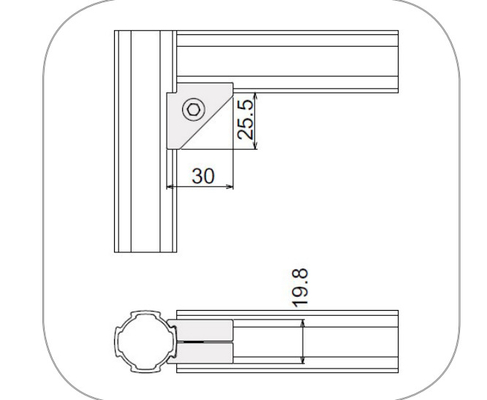 Best sell Aluminum lean pipe connector 90 Right Angle Fixed Joint