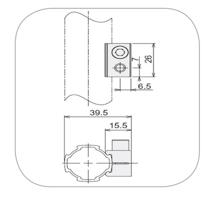Aluminum Lean Pipe Fitting Accessories for 28mm Pipe Connector
