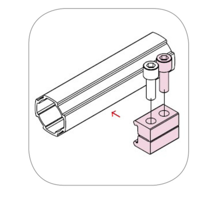 Aluminum Lean Pipe Fitting Accessories for 28mm Pipe Connector