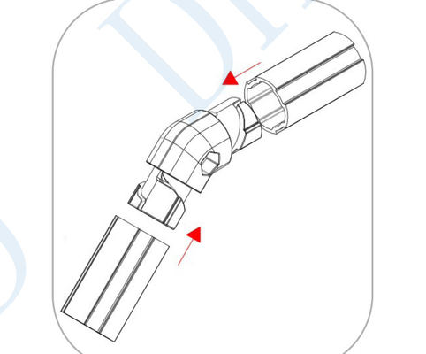 Aluminum lean Pipe Connector for Pipe System