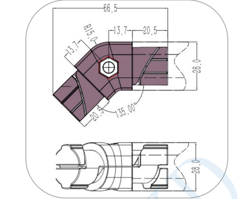 Aluminum lean Pipe Connector for Pipe System
