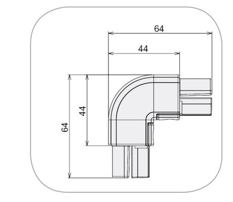 DYJ28-B15 Hight Quality 90 Degree Inner Type Aluminum Tube Connector for Lean System