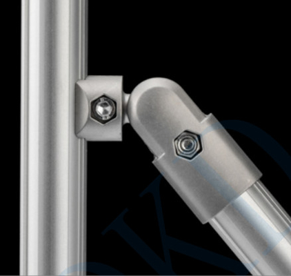 DYJ28-A07 Lean Pipe Joint Industrial Application Expandable Aluminum Pipe Connector 180 ° External Joint