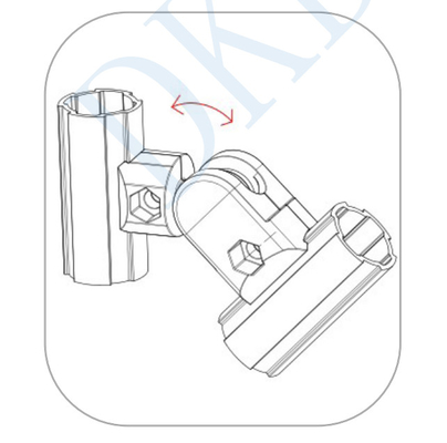 DYJ28-A07B Supplier Aluminum Tube Connector External Type 90 ° External Joint Lean Tube Connector Fastener