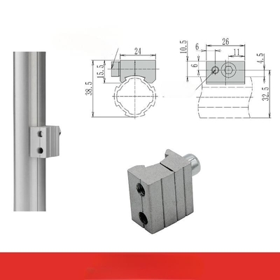 Lightweight Silver Aluminum Lean Pipe Joint Streamline Assembly Process