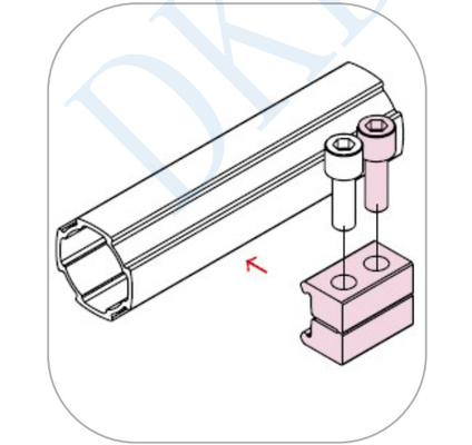 Lightweight Silver Aluminum Lean Pipe Joint Streamline Assembly Process