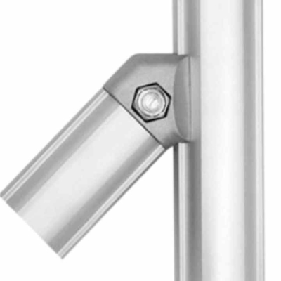DYJ28-B07 Aluminum Tubing Connector Lean Pipe Joint Fastener Kit 45 Degree Double Tube Built-in Joint