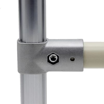 DYJ28-C01 OD28mm Flexible Industry Aluminum Lean Pipe Connector Corner Joint Metal Product