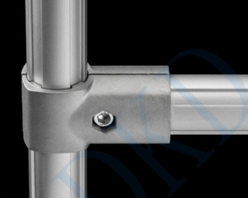 DYJ28-C01 OD28mm Flexible Industry Aluminum Lean Pipe Connector Corner Joint Metal Product