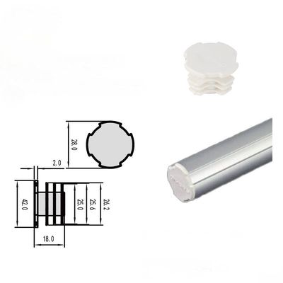 Aluminum Tube Plastic Fittings Lean Tube Insert End Cap Thin Wall Pipe Plastic Plug