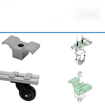 DYE28-01 Castor Wheel Mounting Base Wheel Support Bracket For Lean Rack System