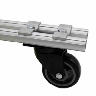 DYE28-01 Castor Wheel Mounting Base Wheel Support Bracket For Lean Rack System