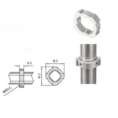DYE28-03 6005 T6 Aluminum Tube Fittings Lean Pipe Slider Horizontal Located Ring Slider Fixed Positioner