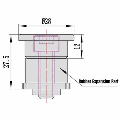 DYE28-09 OD 28mm Lean Pipe Accessory Lean Tube End Cap Aluminum Round Tubing Metal Plug