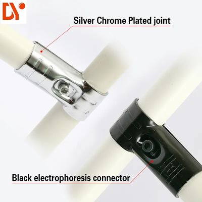 HJ-1 Black Electroplating Silver Chrome Plating Lean Pipe Joint Connector Fitting