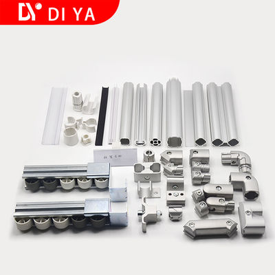 6065 T6 Lightweight Aluminium Alloy Lean Pipe Connector Sandblasting Lean Tube Joints