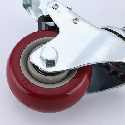 3inch Lean tube casters expansion universal wheel compound wire rod round tube rod brake wheel