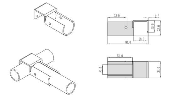 DY-16 Lean Pipe Slide Flat