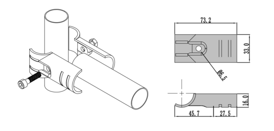 H-1A Lean Pipe Connector 2.3mm Joint With Chrome Plating