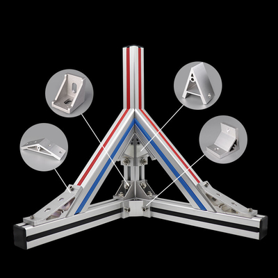 45*45 Factory Aluminium Extrusion Profil Frame T Slot Custom Extruded Anodized Industrial Aluminum Profiles