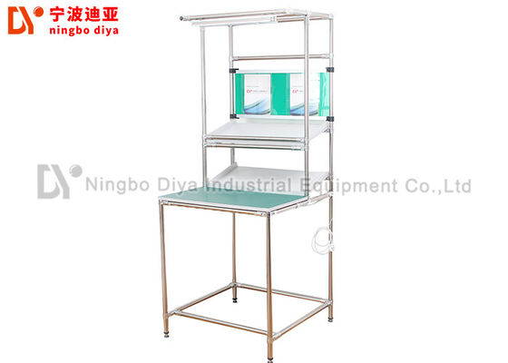 Industrial Workshop Automated Production Line  Work Table 28mm stainless steel Lean Tube Workbench for factory