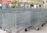 Stacking 4.8-10mm Wire Mesh Box Custom Collapsible Metal Pallet Cage