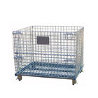 Folding And Stackable Wire Baskets / Wire Mesh Container For Recycling Industry