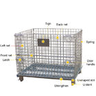 OEM Customized Welded Steel Foldable Wire Mesh Cage For Warehouse Storage