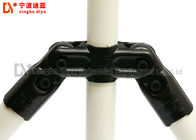 Corrosion Resistance Lean Tube Connector / Black Metal Pipe Connectors 2.5mm Thickness