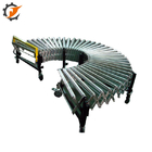 Carbon Steel Roller Conveyor System Telescopic Gravity Light
