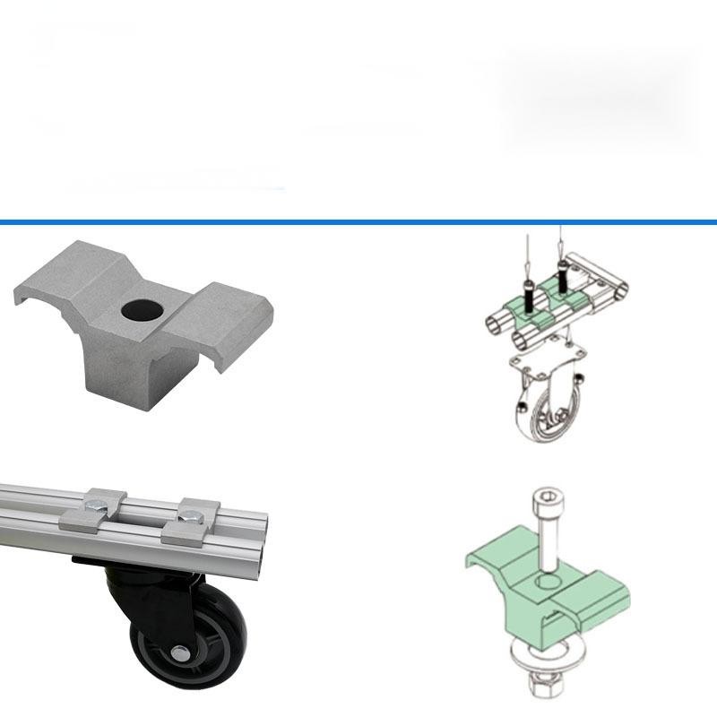 Support System Wheel DYE28-02 Castor Wheel Mounting Base Wheel Support Bracket For Lean Rack ...