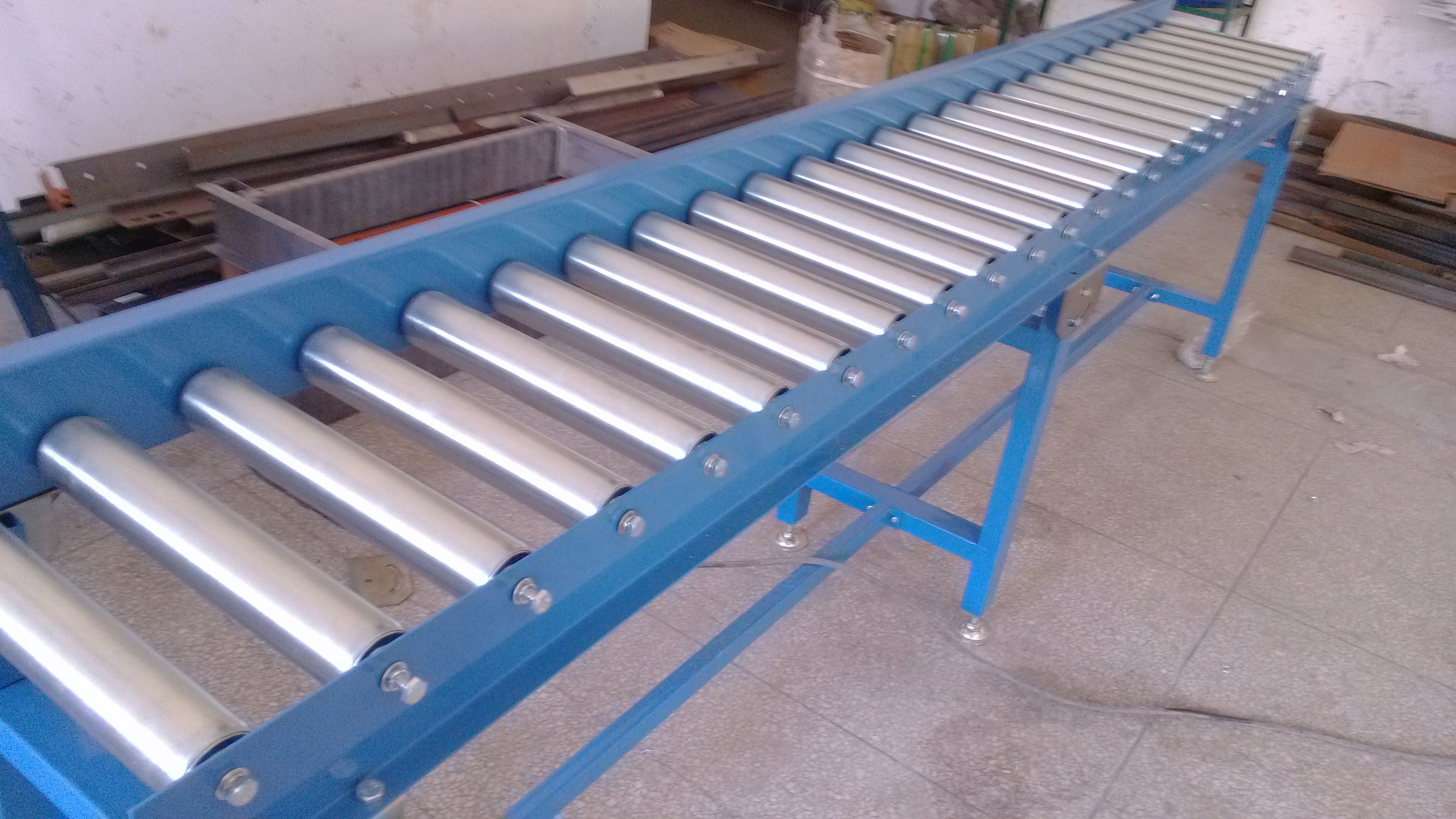 Warehouse Flexible Gravity Roller Conveyor With Adjustable Feet