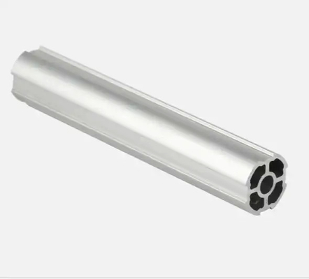 DY28-03A Industrial Aluminium Silver Alloy Pipe OD 28mm Workbench Rack Lean Tube