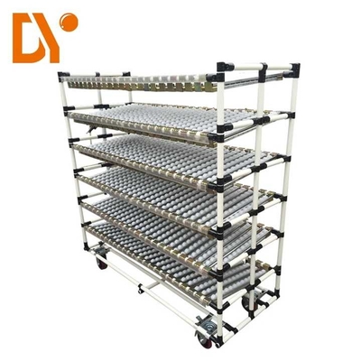 ESD Black Lean Pipe Assembly Storage Rack With Roller Track For Workshop Or Warehouse