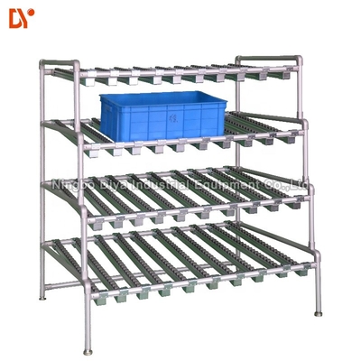ESD Black Lean Pipe Assembly Storage Rack With Roller Track For Workshop Or Warehouse