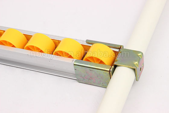Galvinized Plastic Roller Track 6033 / 4433 Size Yellow Color For Work Table