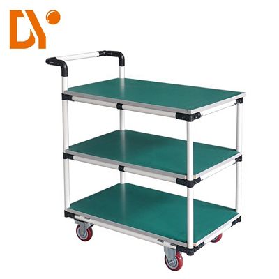 Turn Over Colorful Pipe Metal Work Cart Anti Static With Steel Plate Extrusion